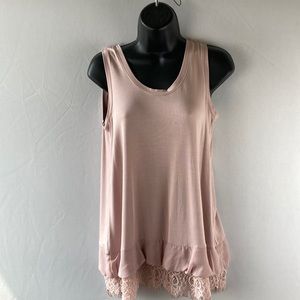 Daisy Fuentes Tunic Tank size Small Dusty Rose color